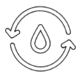 A black line drawing of a drop of water  Description automatically generated
