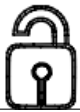 A black and white lock  Description automatically generated